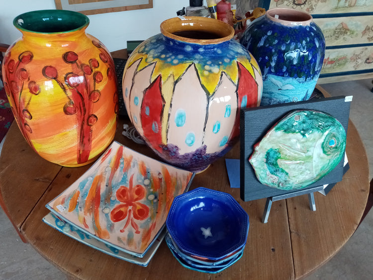 Ceramiche artistiche italiane Uniche- Collezione pezzi unici fatti a mano al tornio doppia cottura