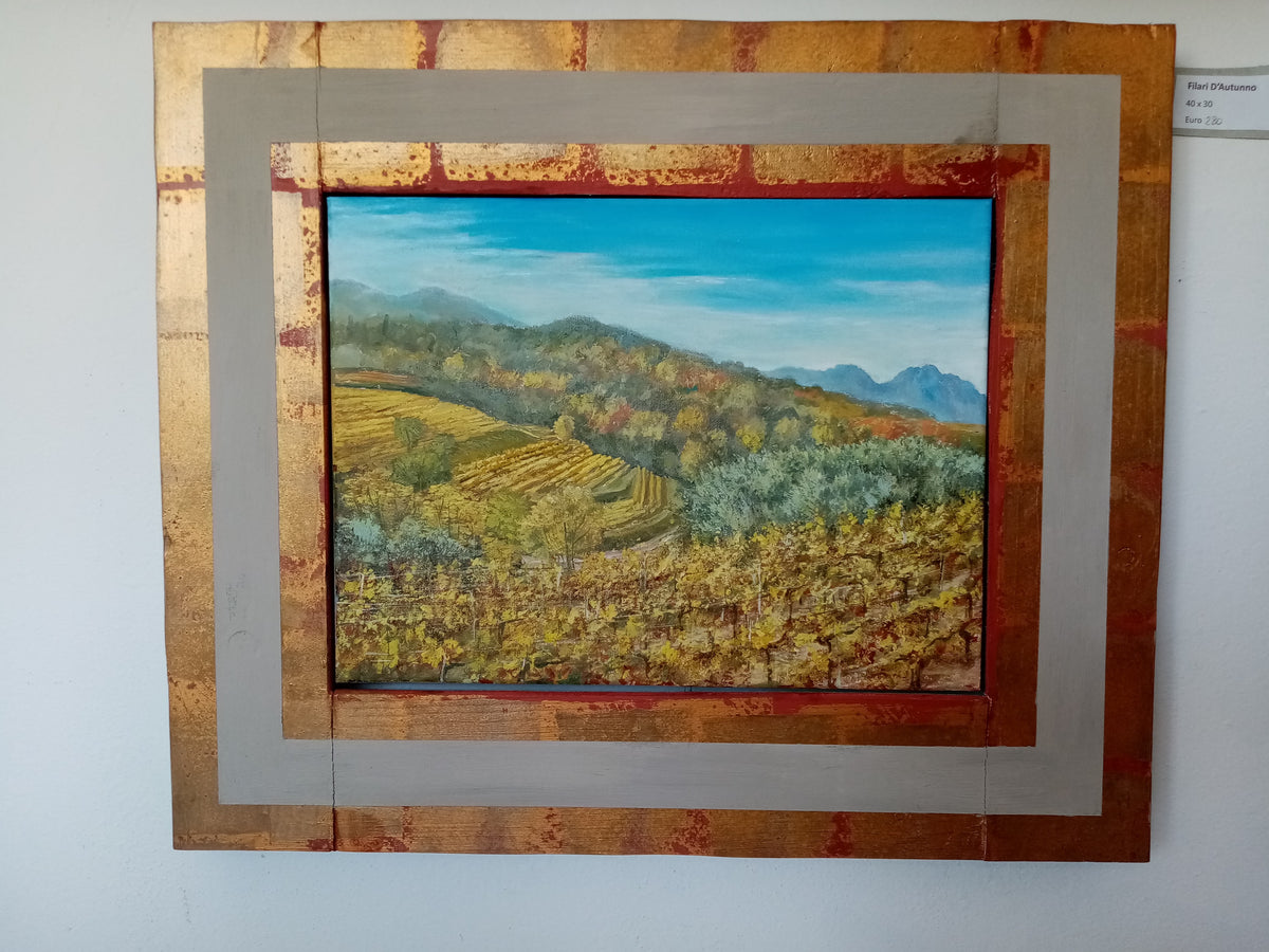Filari d'Autunno – Quadro dipinto a Mano - Olio e Acrilico