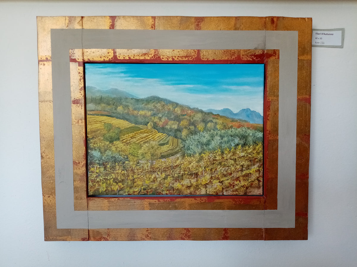 Filari d'Autunno – Quadro dipinto a Mano - Olio e Acrilico