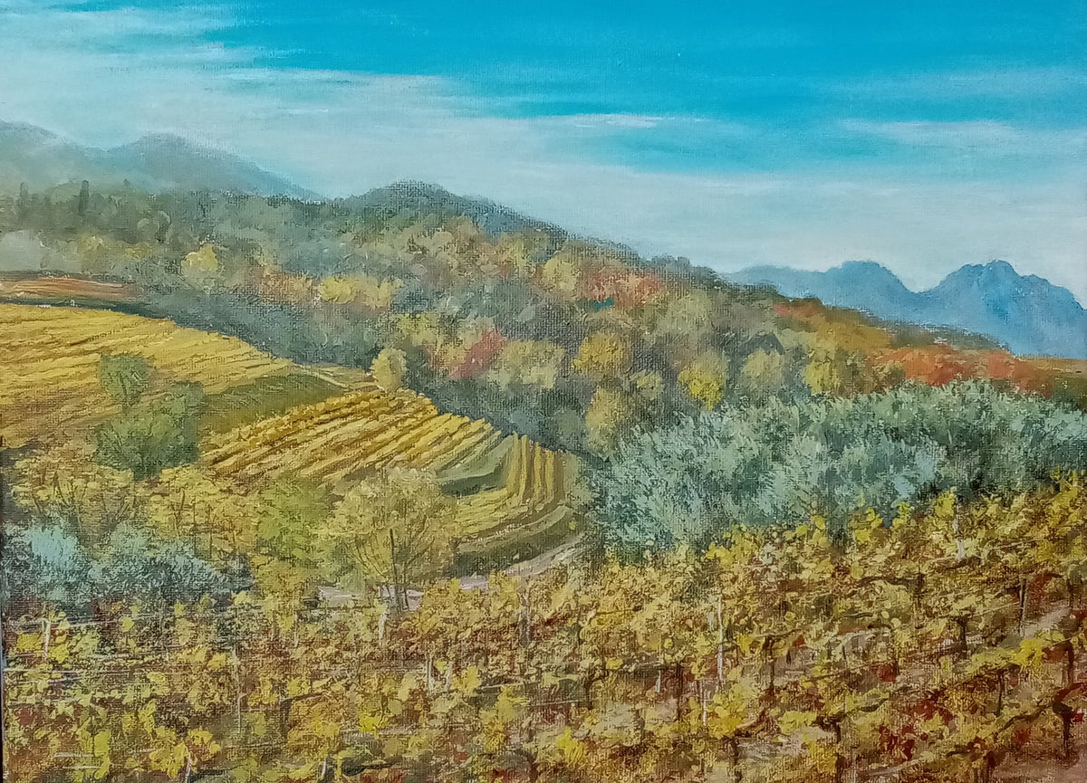 Filari d'Autunno – Quadro dipinto a Mano - Olio e Acrilico