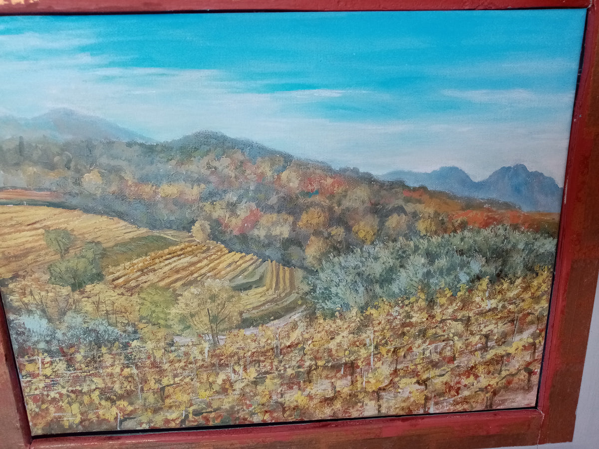 Filari d'Autunno – Quadro dipinto a Mano - Olio e Acrilico