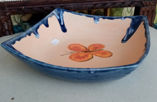 Set di 2 Piatti Quadrati Farfalla e Sole – Ceramica Artistica Italiana | Casal dei Pruni Déco