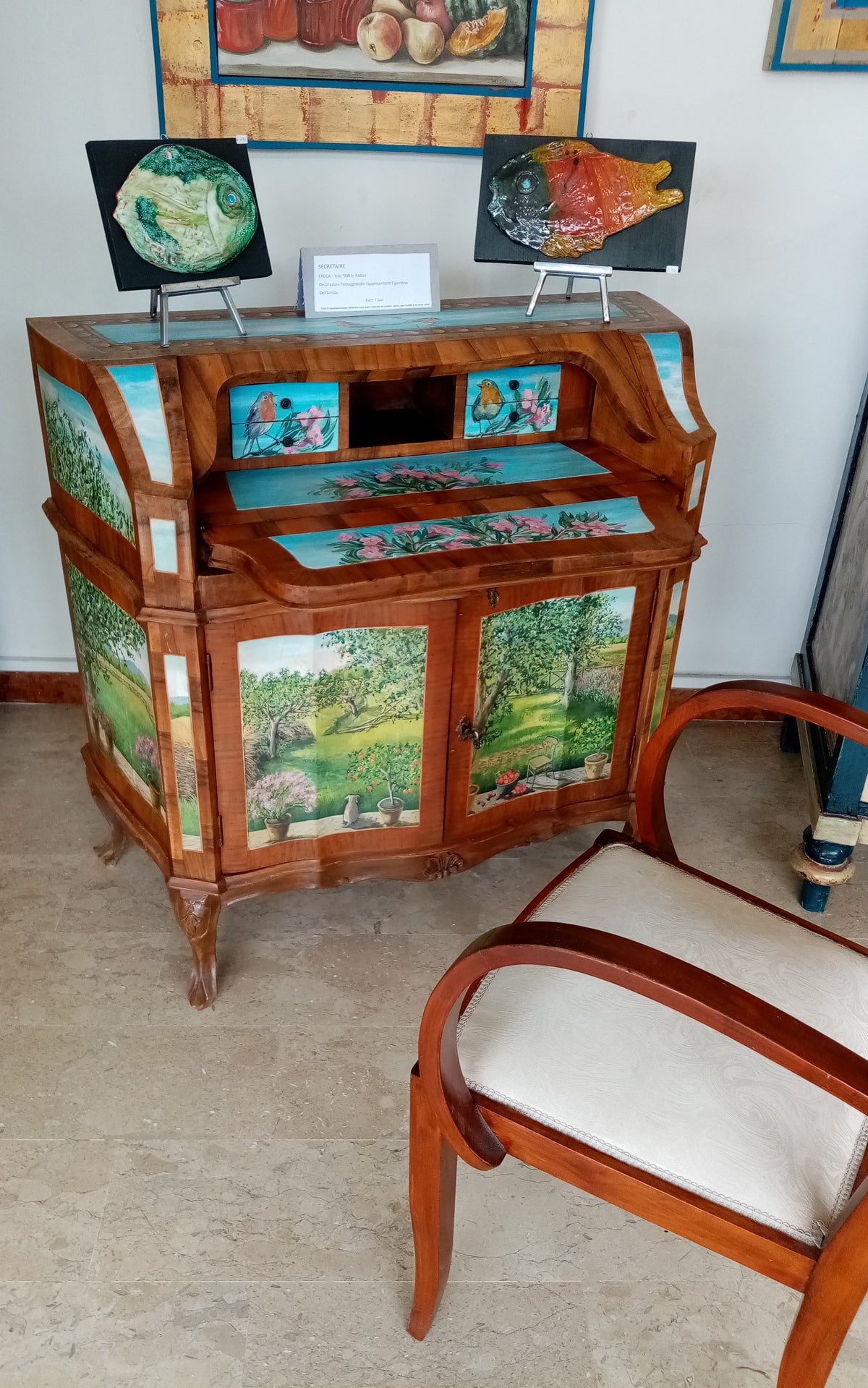Secretaire Antico Inizi '900 – Mobile Dipinto a Mano Unico
