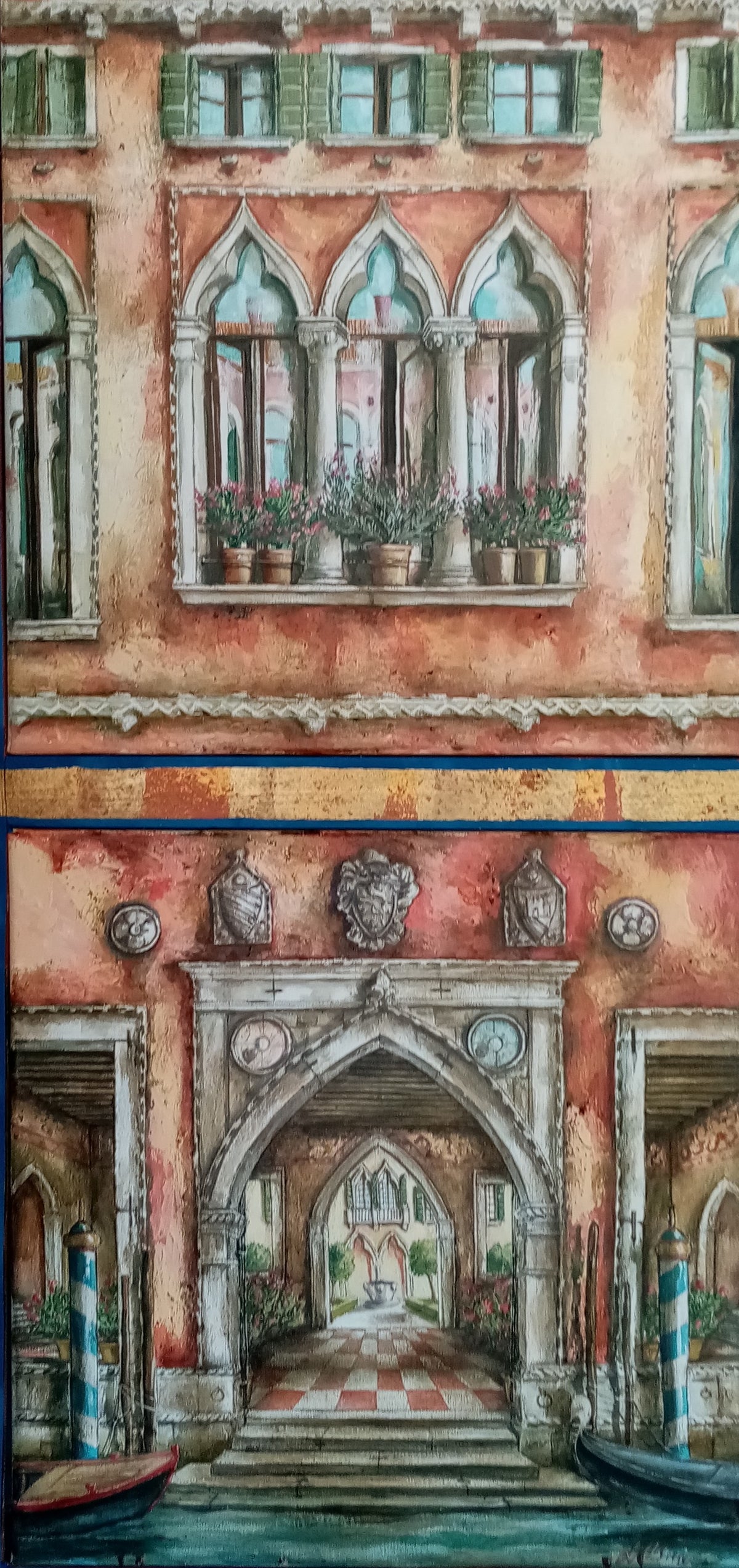 La mia Venezia, Olio e acrilico su tela, quadro di Lorenzo Usicco, quadro originale  