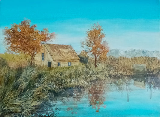 Quadro Le Montagne di Lorenzo Usicco - paesaggio montano dipinto a mano olio e acrilico su tela
