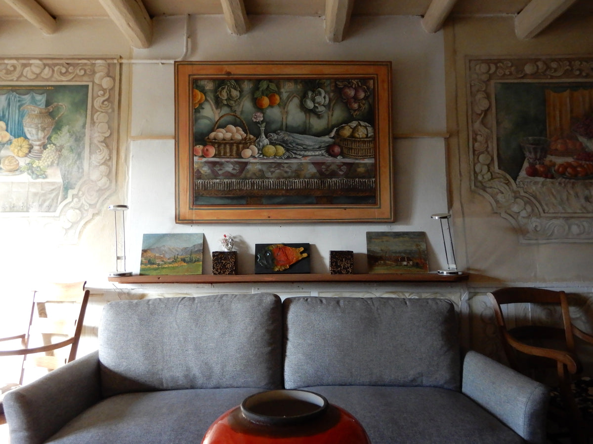 Quadro originale dipinto a mano, arte contemporanea  e figurativa con natura morta originale olio e acrilico 