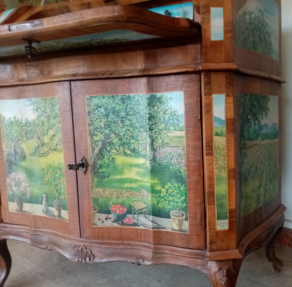 Secretaire Antico Inizi '900 – Mobile Dipinto a Mano Unico
